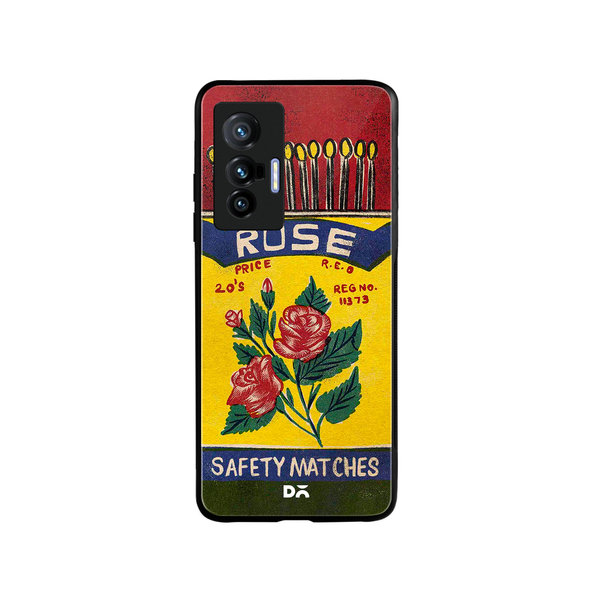 

DailyObjects Rose Matchbox Glass Case Cover For Vivo X70