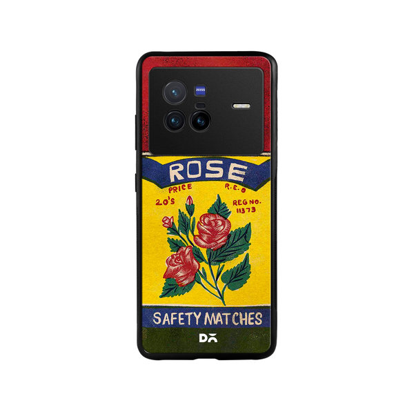 

DailyObjects Rose Matchbox Glass Case Cover For Vivo X80