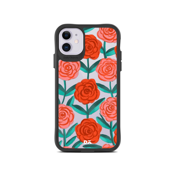 

DailyObjects Rosey Retreat Black Hybrid Clear Case Cover For iPhone 11