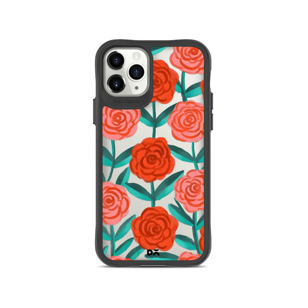

DailyObjects Rosey Retreat Black Hybrid Clear Case Cover For iPhone 11 Pro