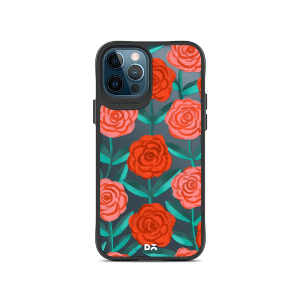 

DailyObjects Rosey Retreat Black Hybrid Clear Case Cover For iPhone 12 Pro