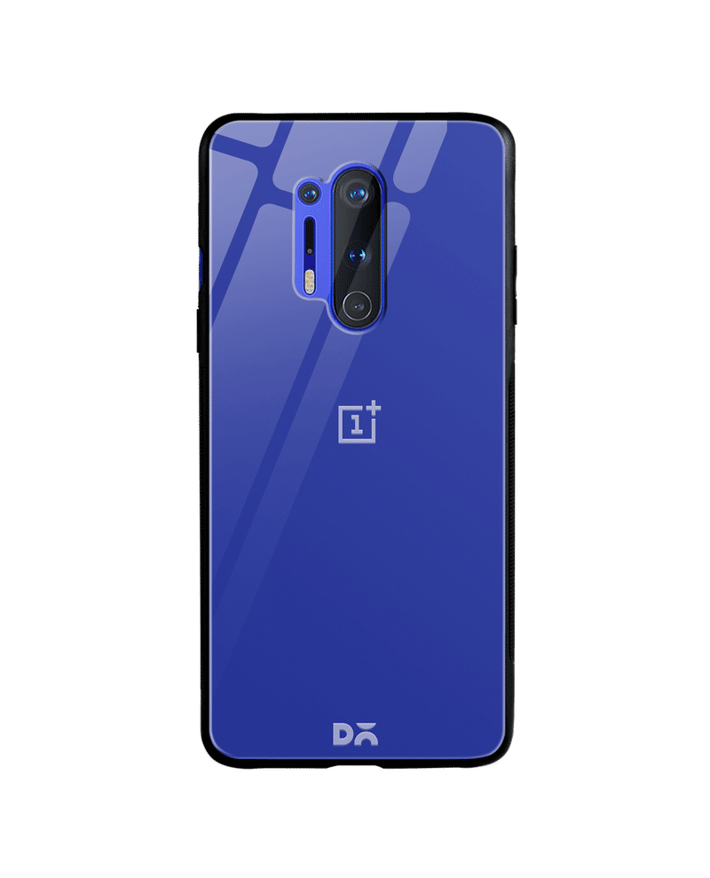 Royal Blue Glass Case Cover For OnePlus 8 Pro