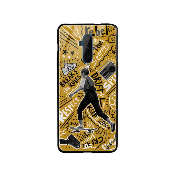 

DailyObjects Rule The Streets Glass Case Cover For OnePlus 7T Pro