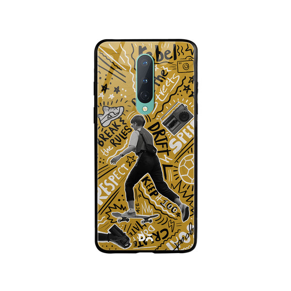 

DailyObjects Rule The Streets Glass Case Cover For OnePlus 8
