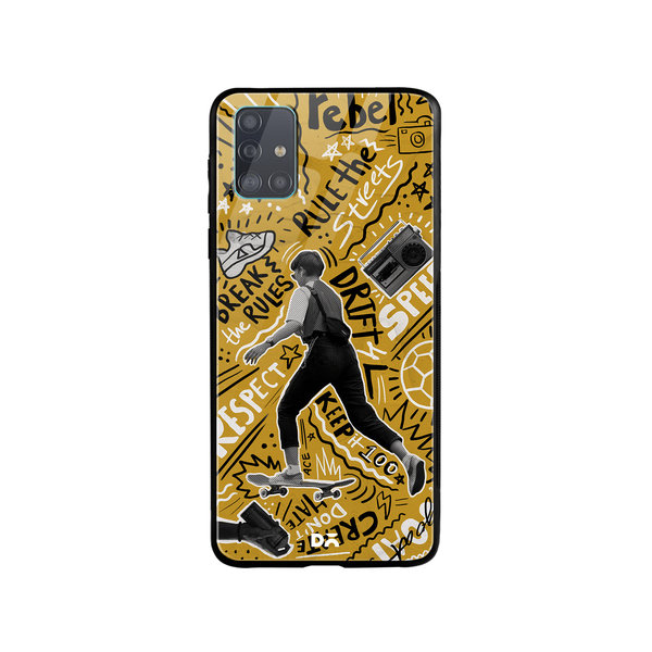 

DailyObjects Rule The Streets Glass Case Cover For Samsung Galaxy A51