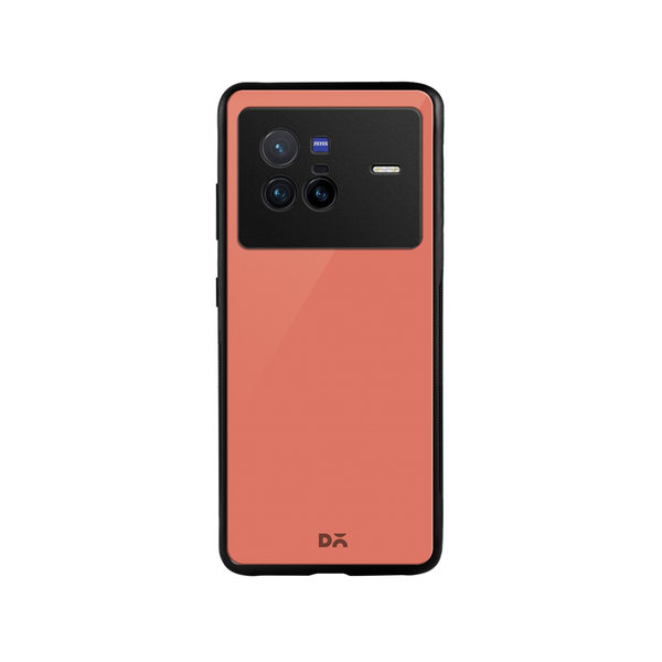

DailyObjects Salmon Glass Case Cover For Vivo X80