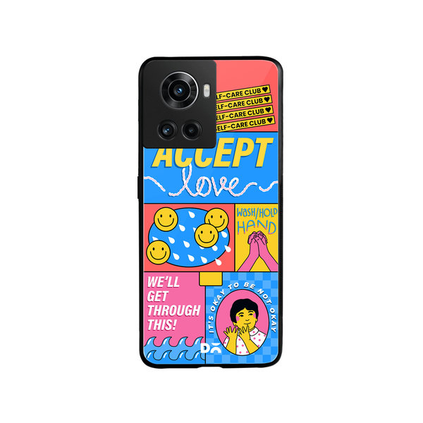 

DailyObjects Self-Love Club Glass Case Cover For OnePlus 10R