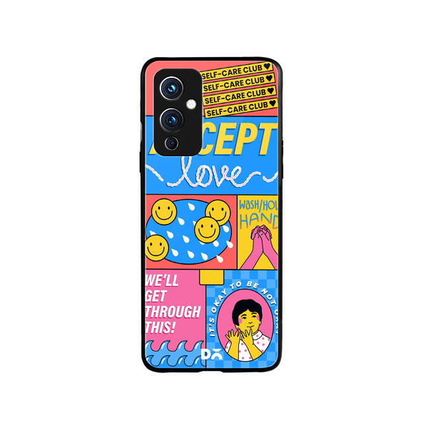 

DailyObjects Self-Love Club Glass Case Cover For OnePlus 9