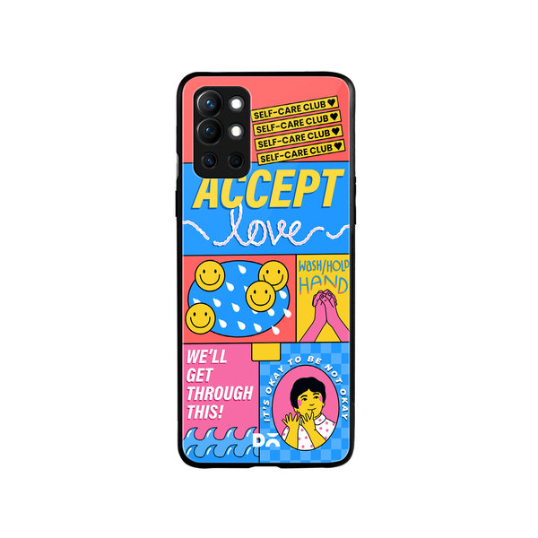 

DailyObjects Self-Love Club Glass Case Cover For OnePlus 9R
