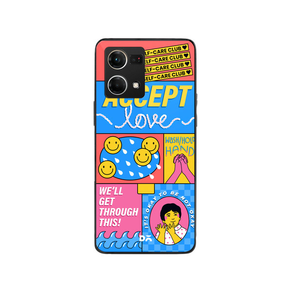 

DailyObjects Self-Love Club Glass Case Cover For Oppo Reno 7