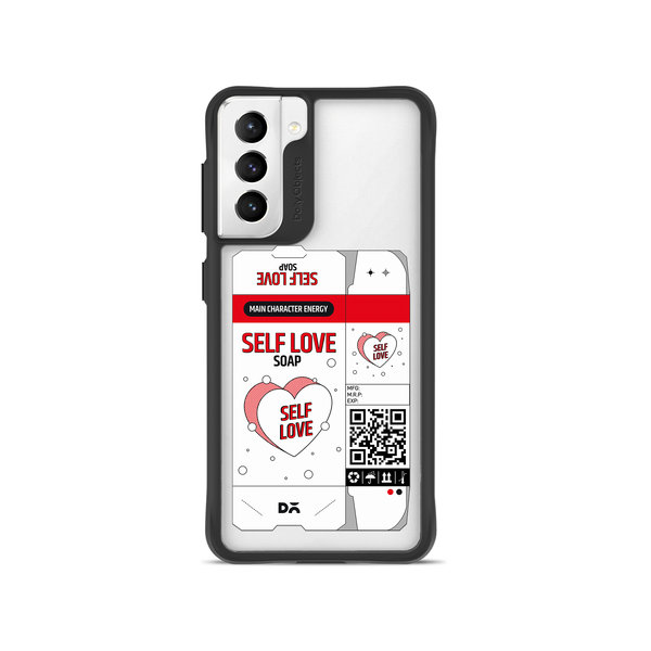 

DailyObjects Self Love Soap Black Hybrid Clear Case Cover For Samsung Galaxy S21 Plus