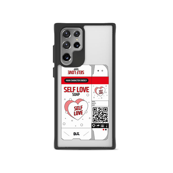 

DailyObjects Self Love Soap Black Hybrid Clear Case Cover For Samsung Galaxy S22 Ultra
