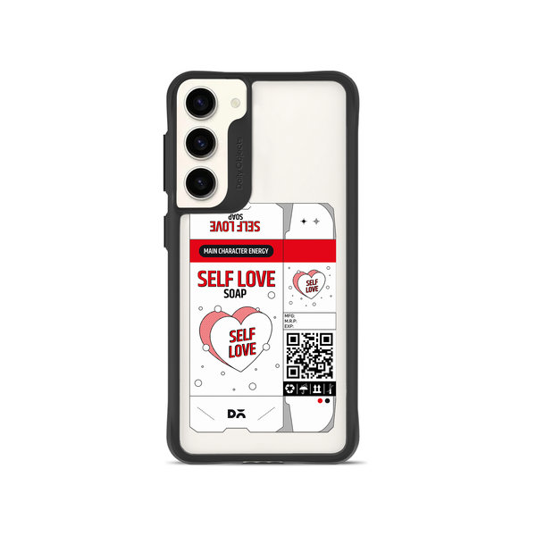 

DailyObjects Self Love Soap Black Hybrid Clear Case Cover For Samsung Galaxy S23