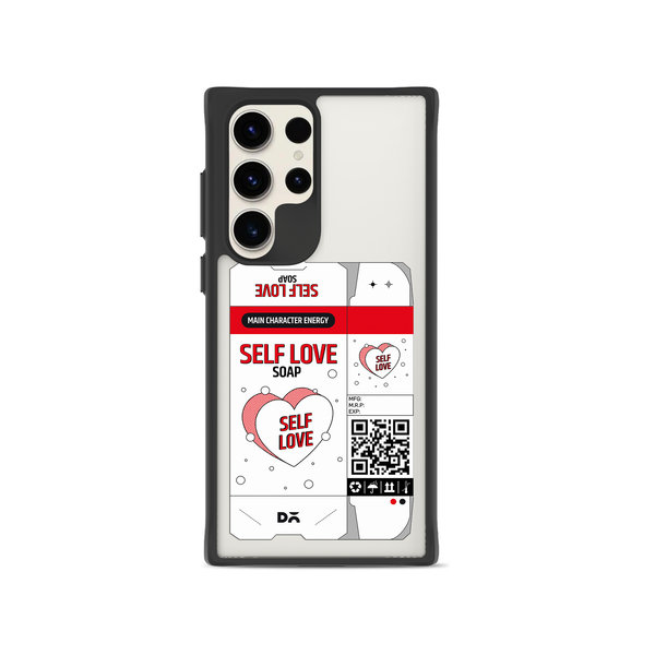 

DailyObjects Self Love Soap Black Hybrid Clear Case Cover For Samsung Galaxy S23 Ultra