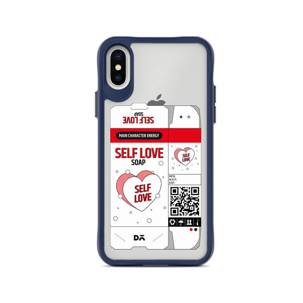 

DailyObjects Self Love Soap Blue Hybrid Clear Case Cover For iPhone XS