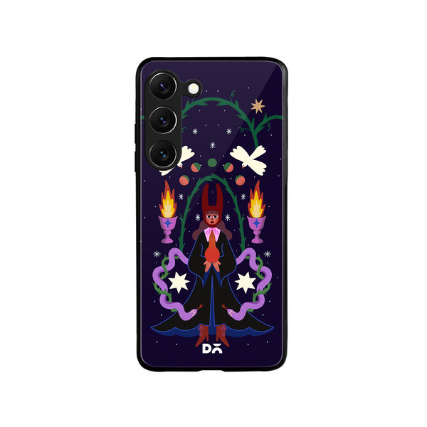 

DailyObjects Serpent Queen Glass Case Cover For Samsung Galaxy S23