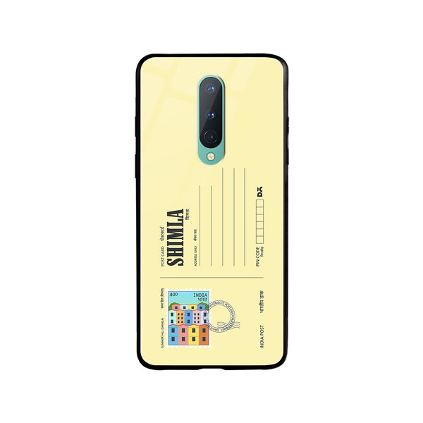 

DailyObjects Shimla Summer Hill Postcard Glass Case Cover For OnePlus 8