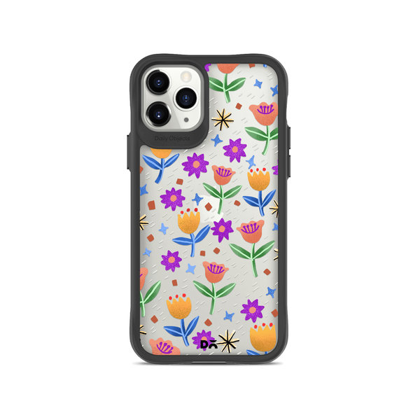 

DailyObjects Shining Tulips Black Hybrid Clear Case Cover For iPhone 11 Pro
