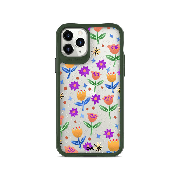 

DailyObjects Shining Tulips Green Hybrid Clear Case Cover For iPhone 11 Pro Max