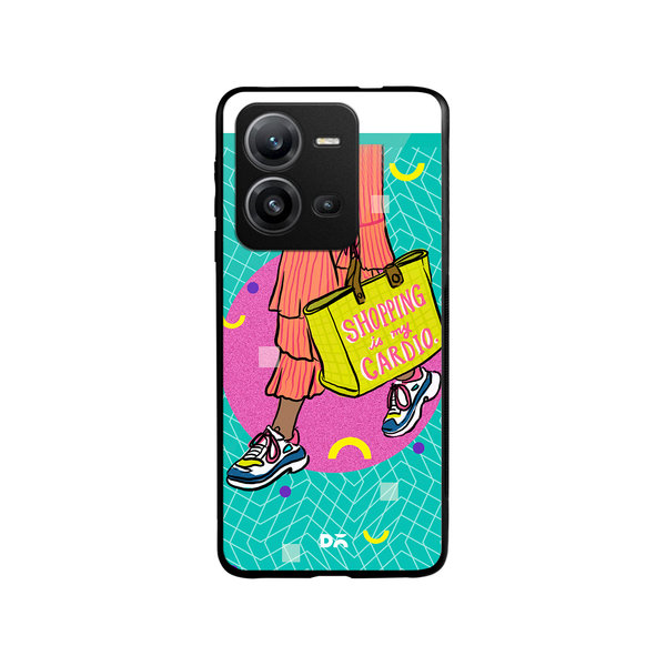 

DailyObjects Shopping Cardio Glass Case Cover For Vivo V25