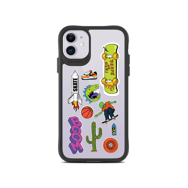 

DailyObjects Skater Black Hybrid Clear Case Cover For iPhone 11