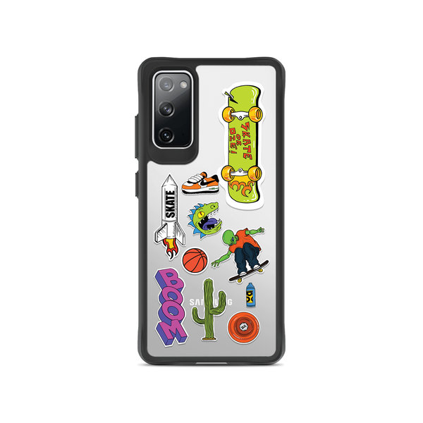 

DailyObjects Skater Black Hybrid Clear Case Cover For Samsung Galaxy S20 FE