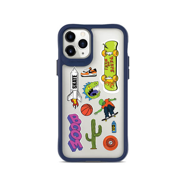 

DailyObjects Skater Blue Hybrid Clear Case Cover For iPhone 11 Pro Max