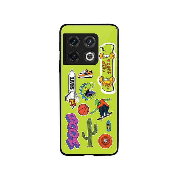 DailyObjects Skater Glass Case Cover For OnePlus 10 Pro