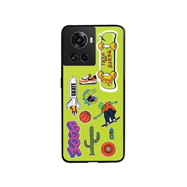 DailyObjects Skater Glass Case Cover For OnePlus 10R