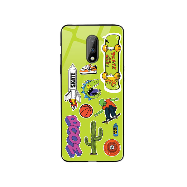 

DailyObjects Skater Glass Case Cover For OnePlus 7
