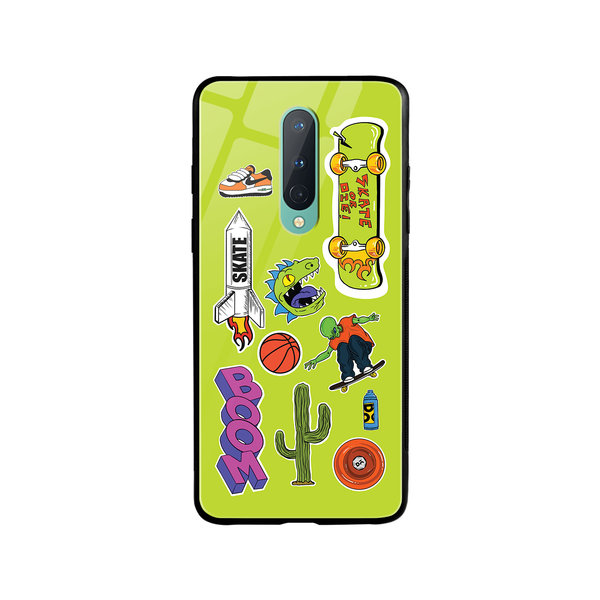 

DailyObjects Skater Glass Case Cover For OnePlus 8