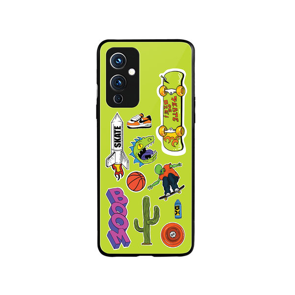 

DailyObjects Skater Glass Case Cover For OnePlus 9