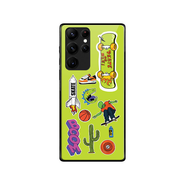 

DailyObjects Skater Glass Case Cover For Samsung Galaxy S22 Ultra