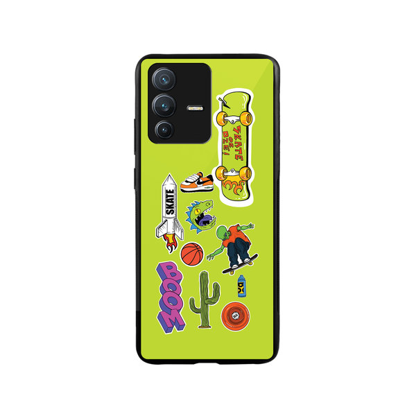 DailyObjects Skater Glass Case Cover For Vivo V23 Pro