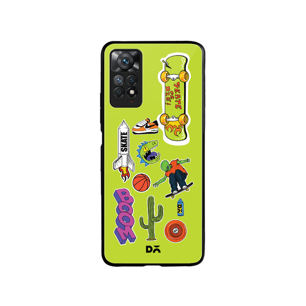 DailyObjects Skater Glass Case Cover For Xiaomi Redmi Note 11 Pro