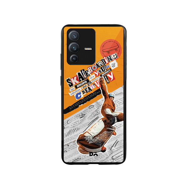 

DailyObjects Skater Subculture Glass Case Cover For Vivo V23