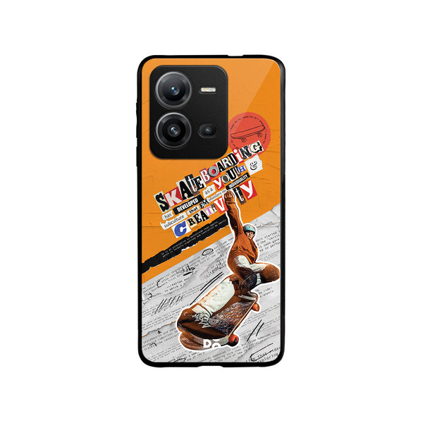 

DailyObjects Skater Subculture Glass Case Cover For Vivo V25