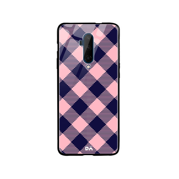 

DailyObjects Small Static Bubblrgum Checks Glass Case Cover For OnePlus 7T Pro