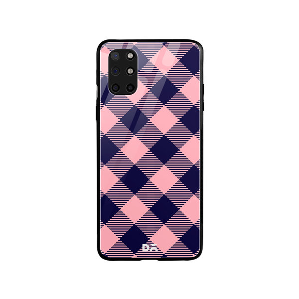 

DailyObjects Small Static Bubblrgum Checks Glass Case Cover For OnePlus 8T