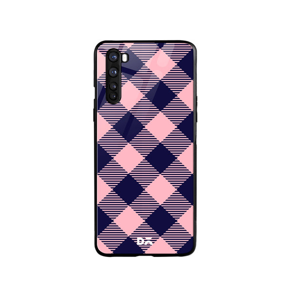

DailyObjects Small Static Bubblrgum Checks Glass Case Cover For OnePlus Nord