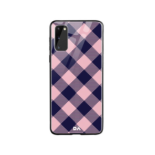 

DailyObjects Small Static Bubblrgum Checks Glass Case Cover For Samsung Galaxy S20