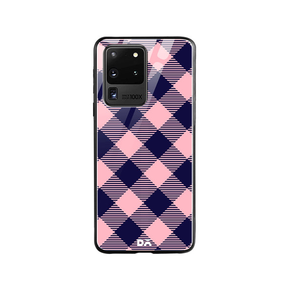 DailyObjects Small Static Bubblrgum Checks Glass Case Cover For Samsung Galaxy S20 Ultra