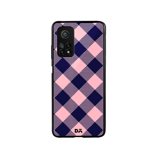 

DailyObjects Small Static Bubblrgum Checks Glass Case Cover For Xiaomi Mi 10T
