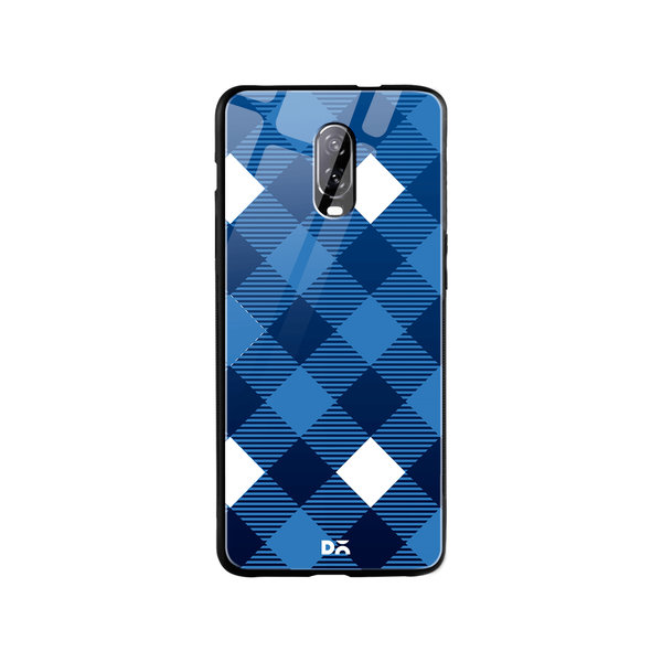

DailyObjects Small Static Nightfall Checks Glass Case Cover For OnePlus 7