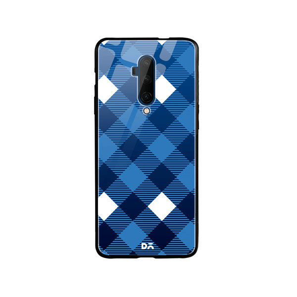 

DailyObjects Small Static Nightfall Checks Glass Case Cover For OnePlus 7T Pro