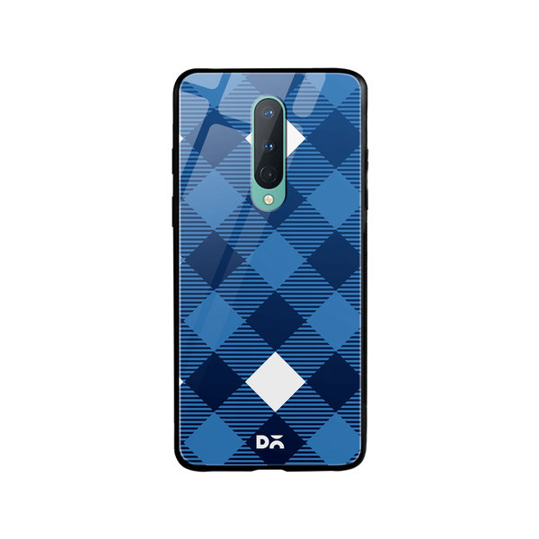 

DailyObjects Small Static Nightfall Checks Glass Case Cover For OnePlus 8