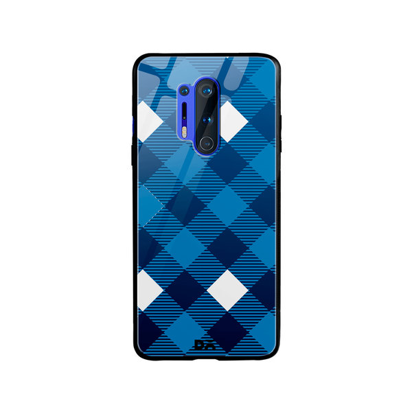 

DailyObjects Small Static Nightfall Checks Glass Case Cover For OnePlus 8 Pro