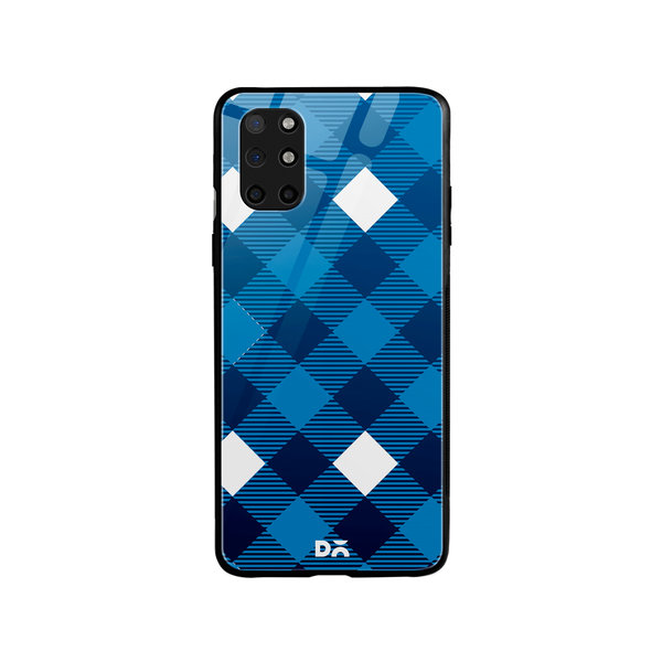 

DailyObjects Small Static Nightfall Checks Glass Case Cover For OnePlus 8T