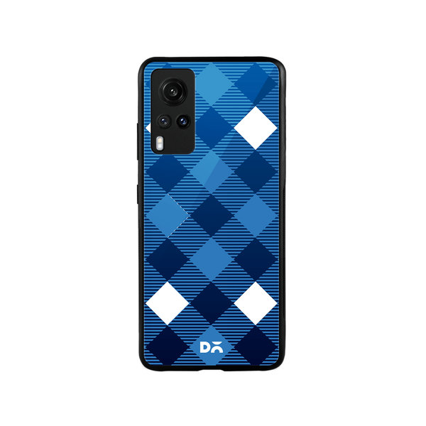 

DailyObjects Small Static Nightfall Checks Glass Case Cover For Vivo X60