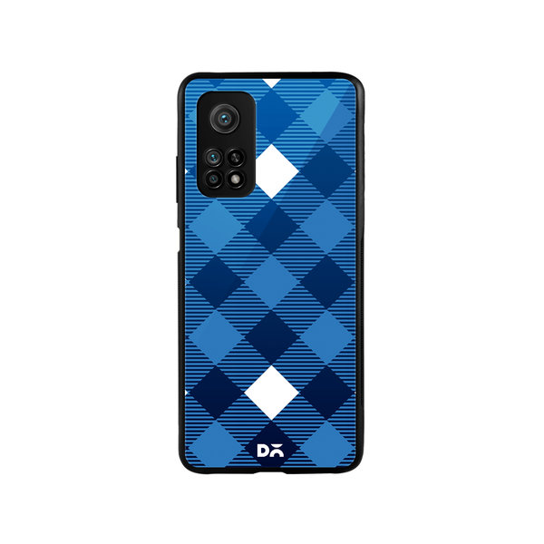 

DailyObjects Small Static Nightfall Checks Glass Case Cover For Xiaomi Mi 10T